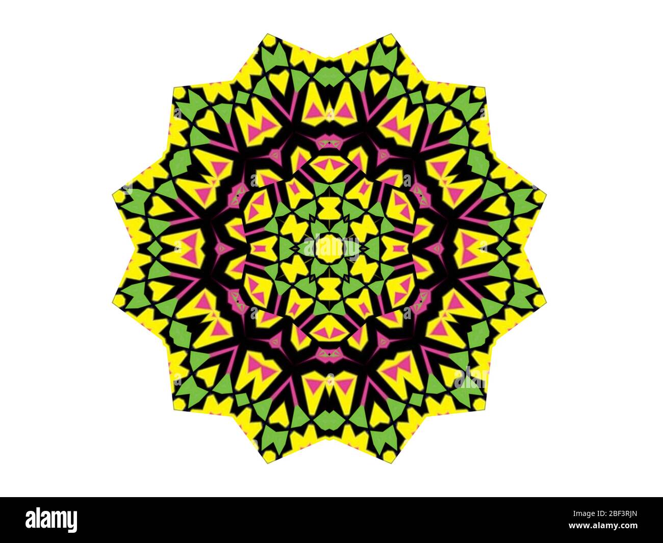 Disegno di decorazione ornamento di modello Mandala disegno di astratto Foto Stock