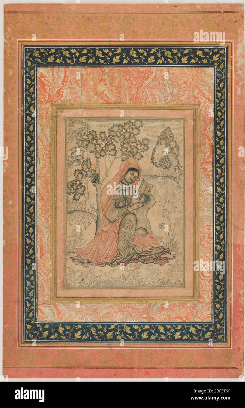 Un soggetto cristiano la Madonna col Bambino. Dikran Garabed Kelekian (1868 - 1951) Charles Lang Freer (1854-1919) a 1907Dikran G. Kelekian (1868-1951), il Cairo, l'Egitto, Parigi, Francia e New York a 1907 [1] dal 1907 al 19191919 Charles Lang Freer (1854-1919), acquistato da Dikran G. Foto Stock
