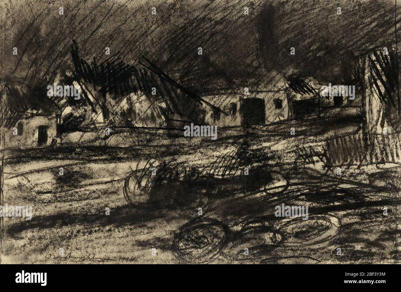 Un post di ambulanza. Foto Stock