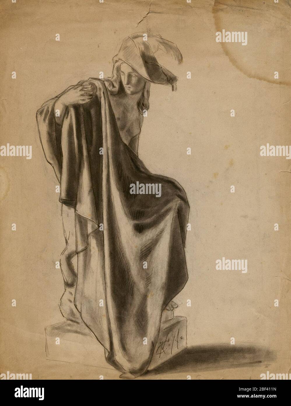 Studio di drappeggio senza titolo. Foto Stock