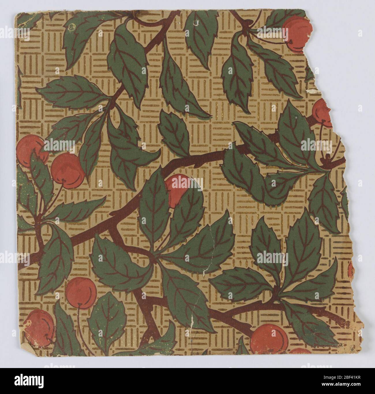 Campione parete laterale. Sfondi frammentari di un libro di esempio, compresi esteticamente-stile e anglo-Japanesque designs.72 pagine di esempi. Foto Stock