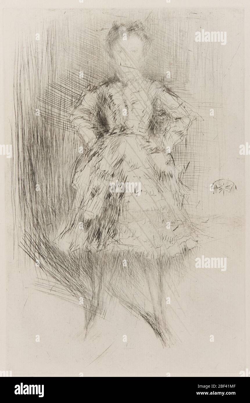 (Artista) James McNeill Whistler; Stati Uniti; 1873; DRYPOINT su carta; a x L: 21.2 x 13.9 cm (8 3/8 x 5 1/2 in); regalo di Charles Lang Freer Foto Stock