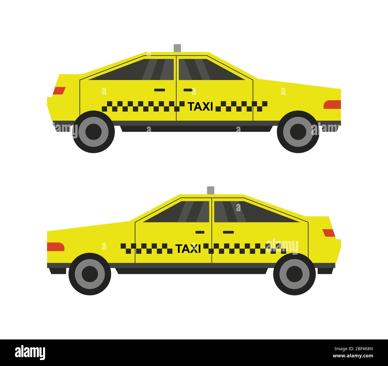 icona taxi illustrata in vettore su sfondo bianco Illustrazione Vettoriale