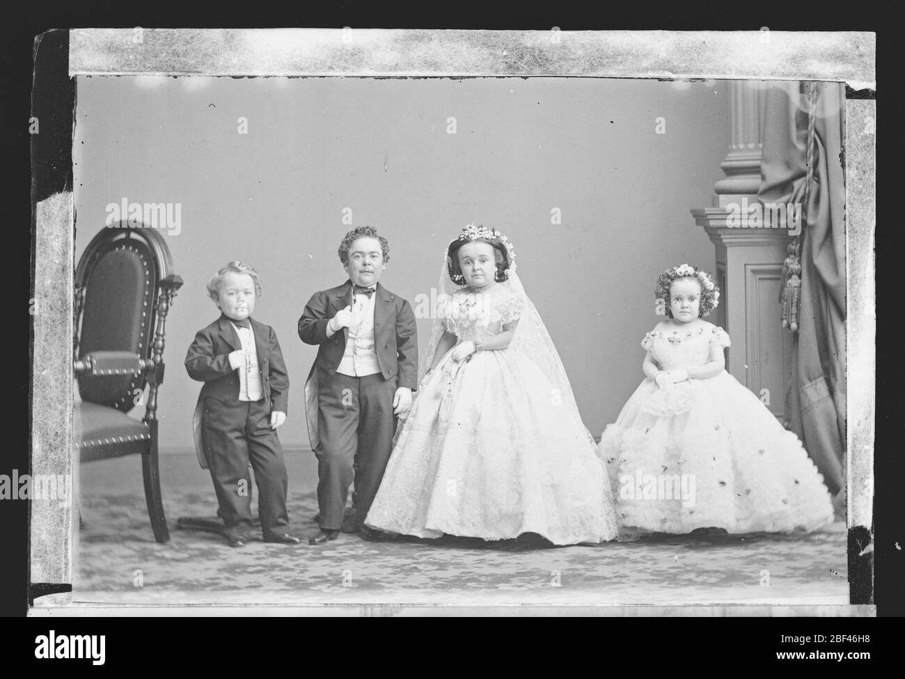 Charles e Lavinia Stratton GWM Nutt e Minnie Warren festa di nozze. Foto Stock