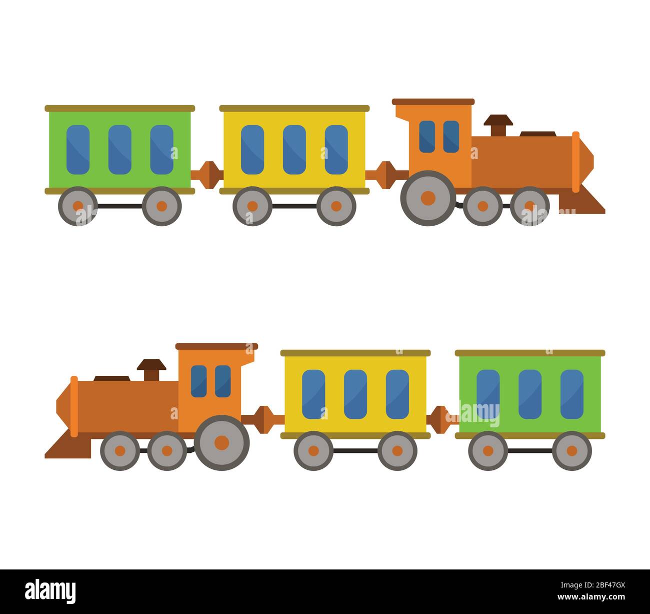 icona del treno giocattolo illustrata in vettore su sfondo bianco Illustrazione Vettoriale