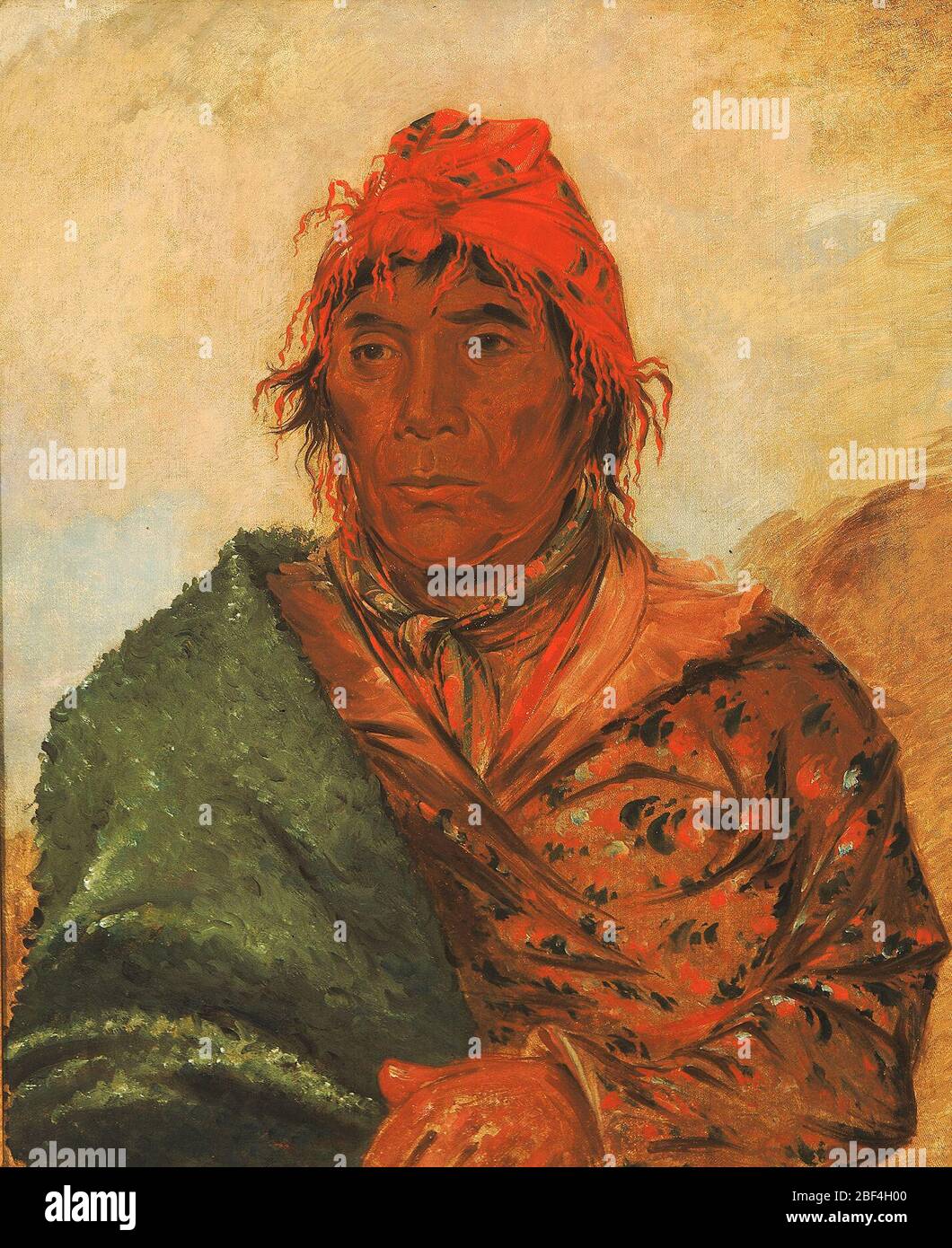 Eematl King Phillip secondo Capo. George Catlin dipinse il capo di Seminole, Phillip, a Fort Moltrie, vicino Charleston, Carolina del Sud, nel gennaio 1838. Catlin lo descrisse come un "capo di grande età, che al suo tempo era stato un uomo di grande notorietà e distinzione". (Catlin, Letters and Notes, vol. 2, n. Foto Stock