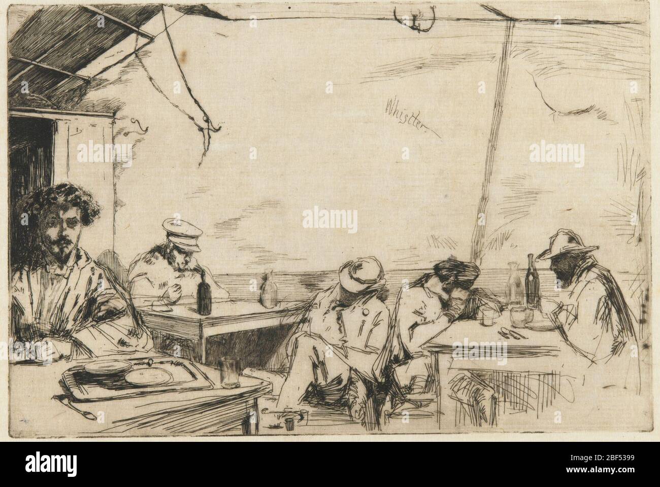 (Artista) James McNeill Whistler; Stati Uniti; 1859; incisione su carta; a x L: 15.3 x 22.7 cm (6 x 8 15/16 in); dono di Charles Lang Freer Foto Stock