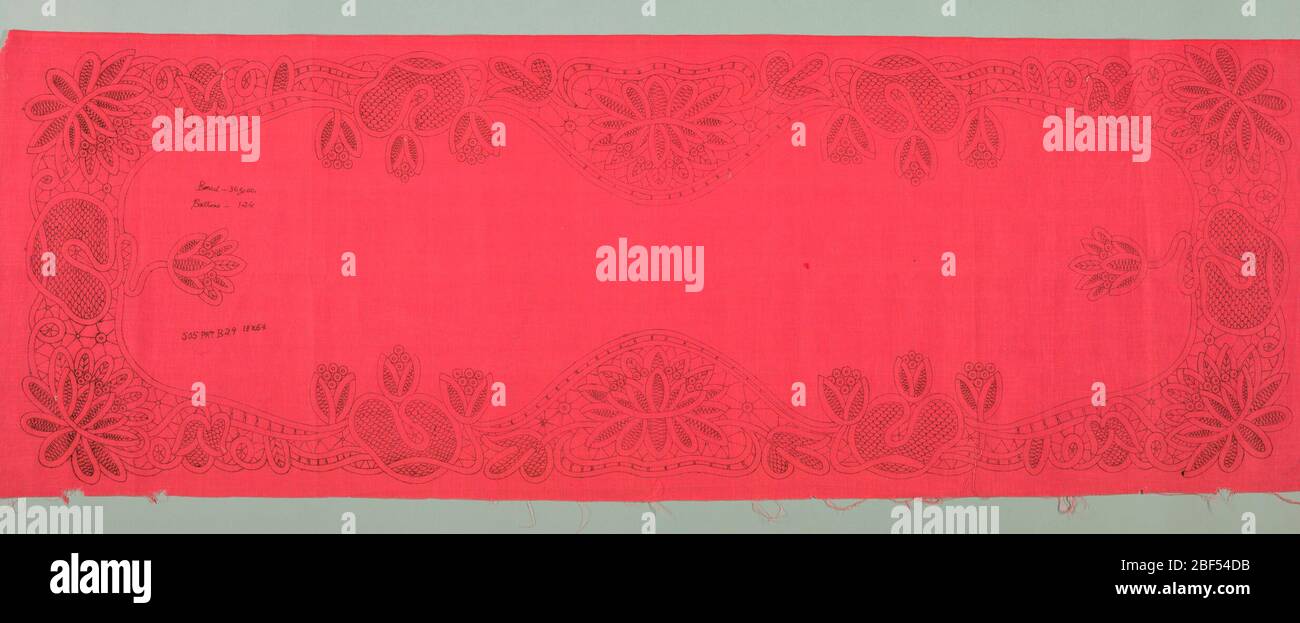 Motivo a pizzo. Disegno laccio stampato per laccio a nastro realizzato a macchina. Foto Stock