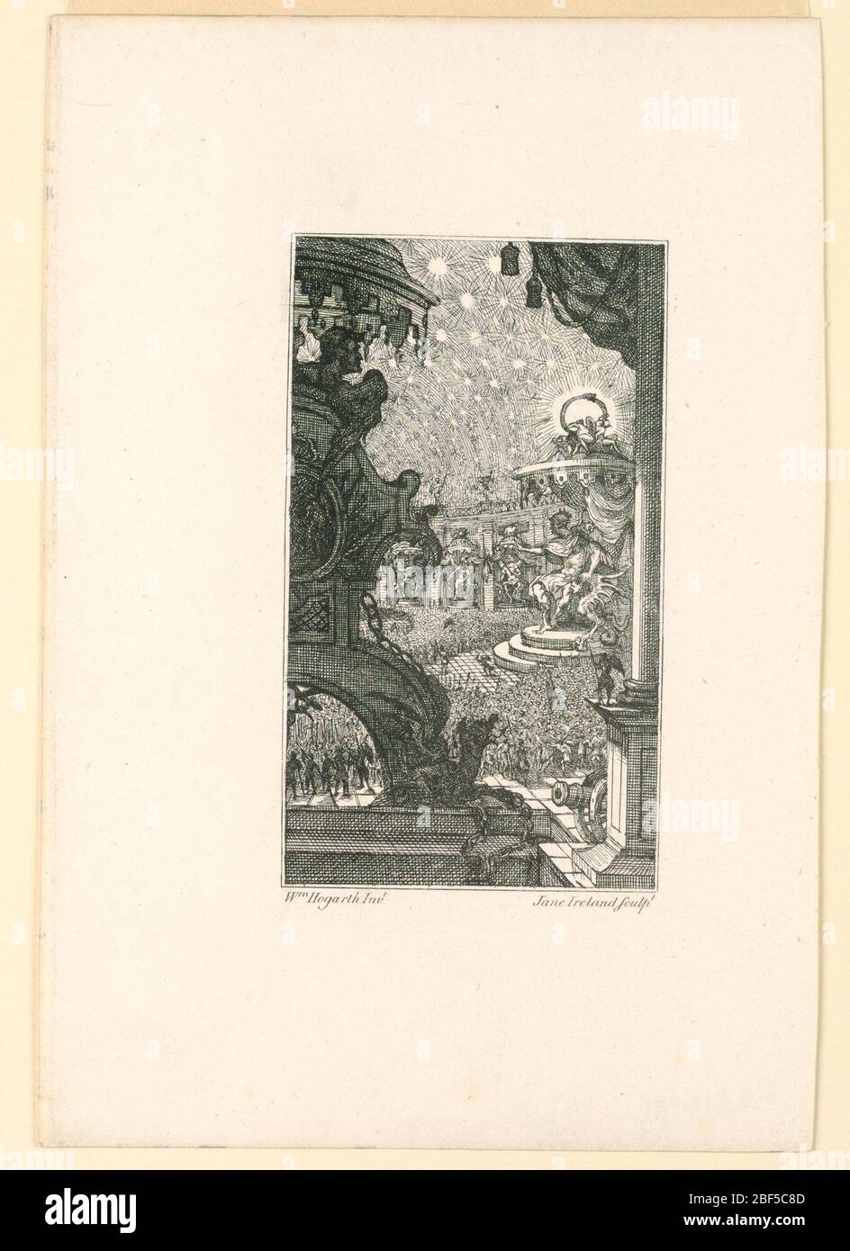 Il Consiglio nell'Inferno Illustrazione a Miltons Paradise perso dopo William Hogarth. Foto Stock