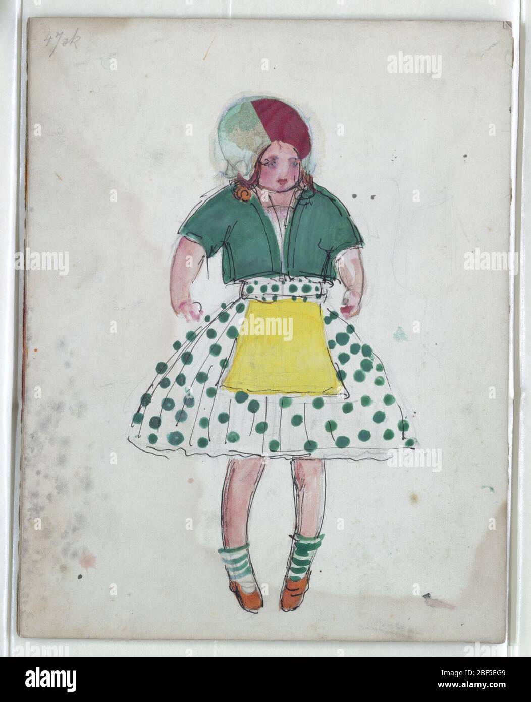 Disegno di Costume di Mytel da Blue Bird. Foto Stock