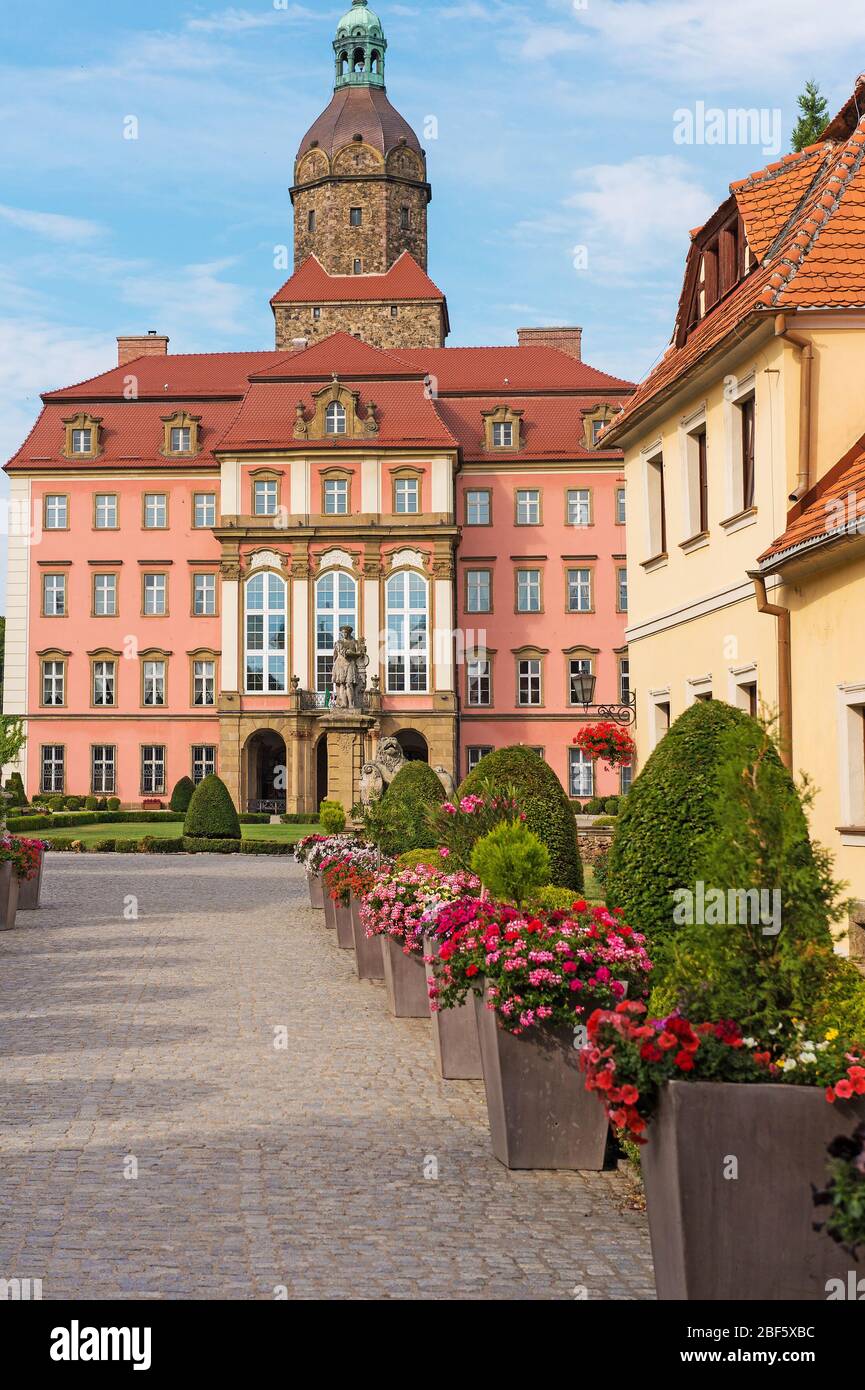 Castello di Ksiaz Walbrzych, in Polonia. Foto Stock