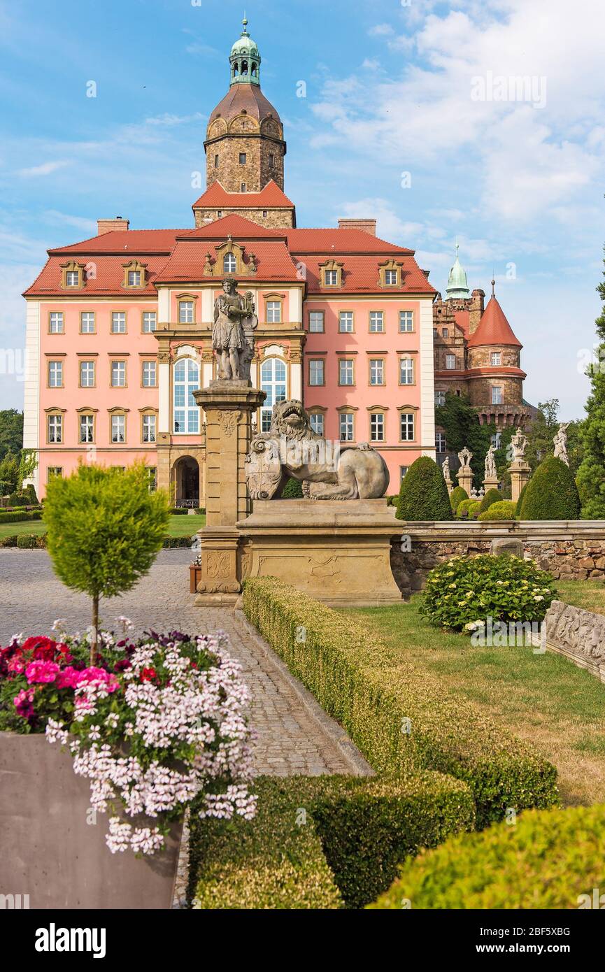Castello di Ksiaz Walbrzych, in Polonia. Foto Stock
