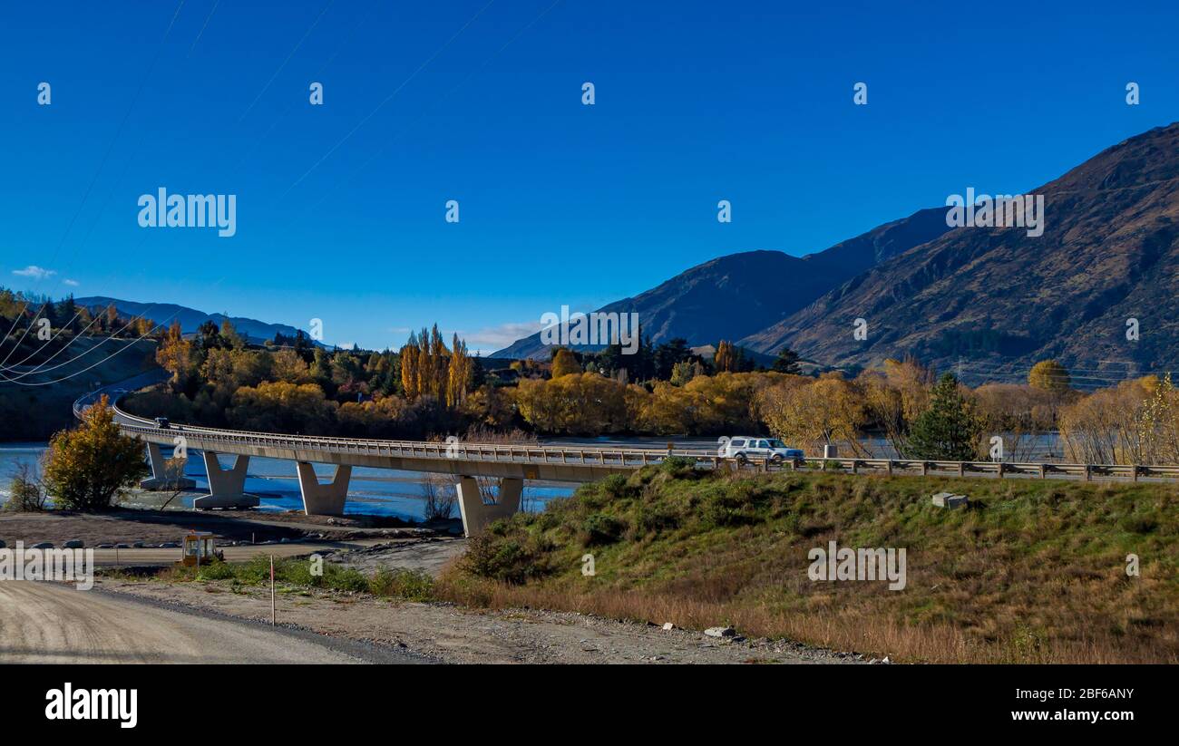 Fiume Clutha vicino a Queensbury, South Island, Nuova Zelanda Foto Stock