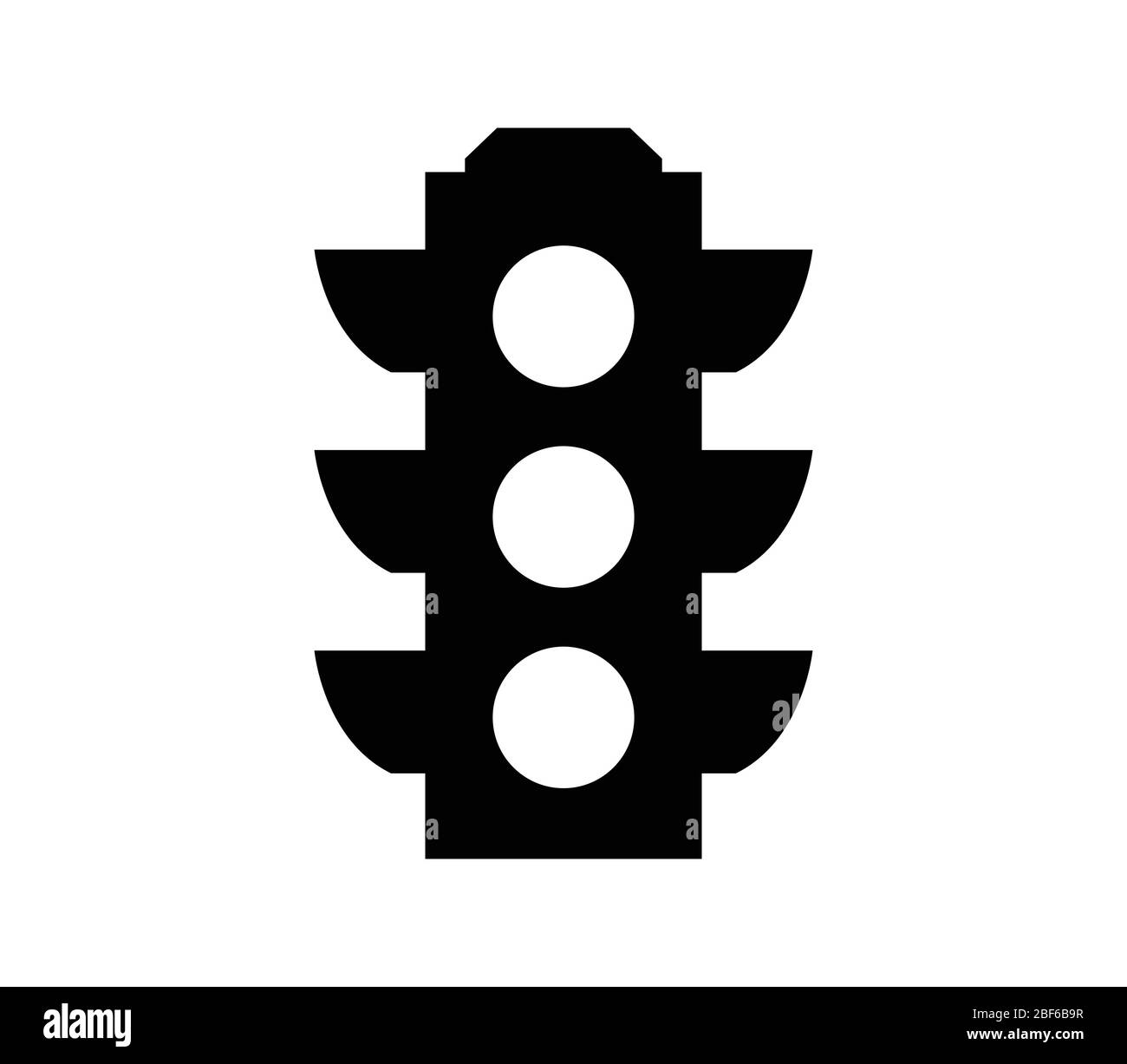 Icona della spia del traffico illustrato nel vettore su sfondo bianco Illustrazione Vettoriale