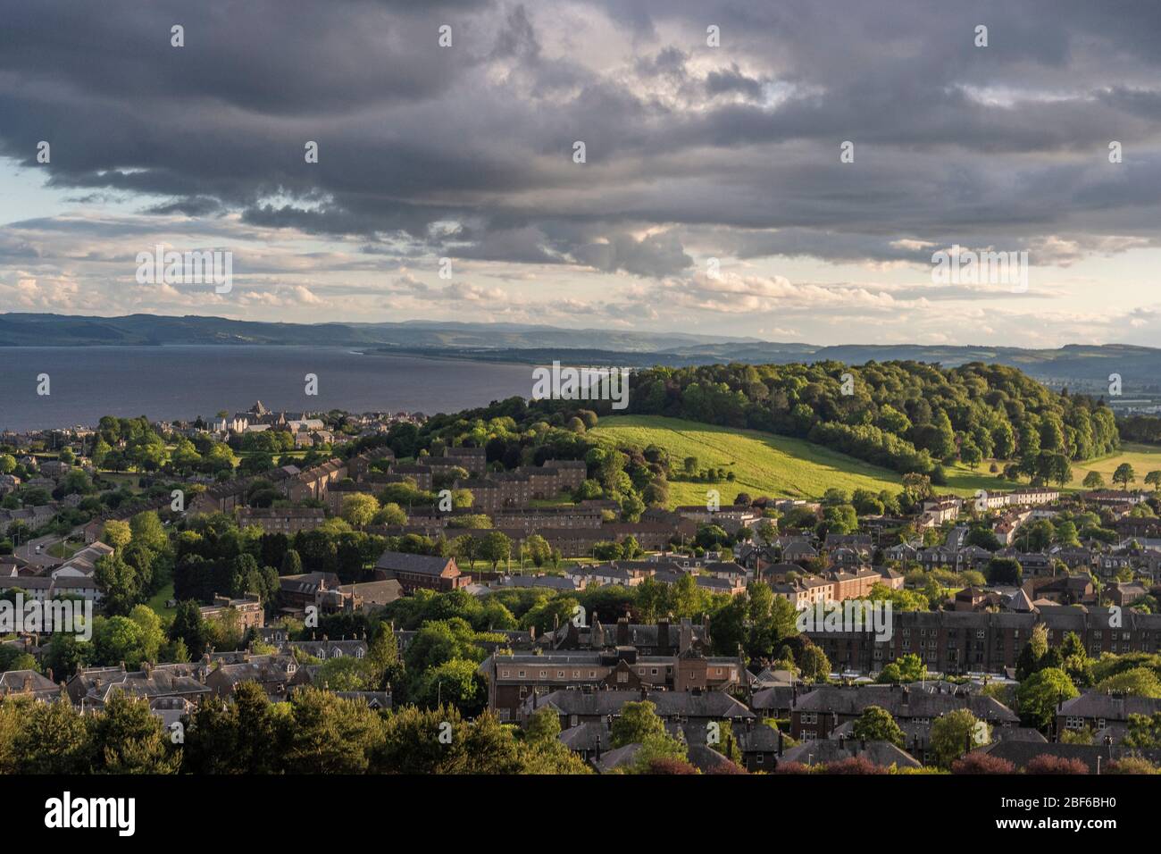 Vista dall'osservatorio della città di Dundee Foto Stock