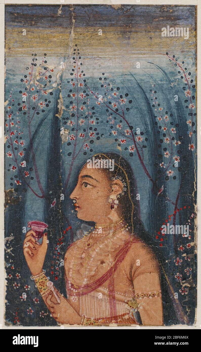 Capo di una giovane donna tra i gambi fioriti. Dikran Garabed Kelekian (1868 - 1951) Charles Lang Freer (1854-1919) a 1907Dikran G. Kelekian (1868-1951), il Cairo, l'Egitto, Parigi, Francia e New York a 1907 [1] dal 1907 al 19191919 Charles Lang Freer (1854-1919), acquistato da Dikran G. Foto Stock