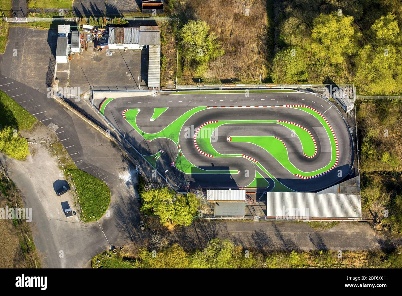 , pista da corsa per auto Modell AMC in Hamm-Uentrop, 21.04.2016, vista aerea, Germania, Renania Settentrionale-Vestfalia, Ruhr Area, Hamm Foto Stock