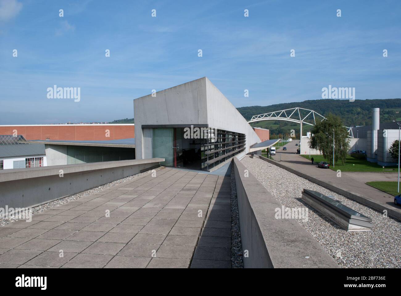 Stazione dei vigili del fuoco di Vitra cemento armato Decostruttivista architettura Vitra Campus Germania Zaha Hadid Foto Stock