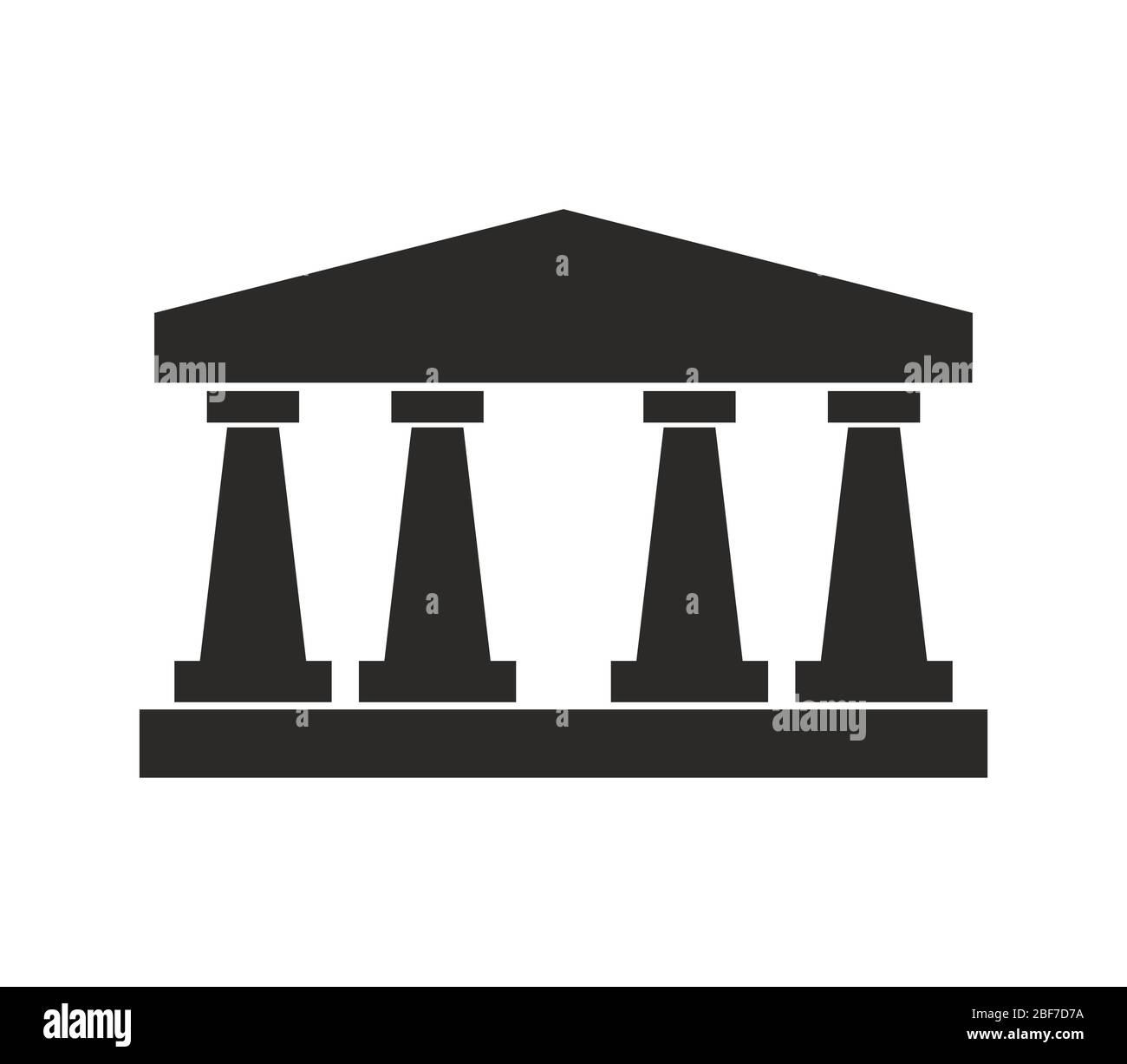 icona tempio illustrata in vettore su sfondo bianco Illustrazione Vettoriale
