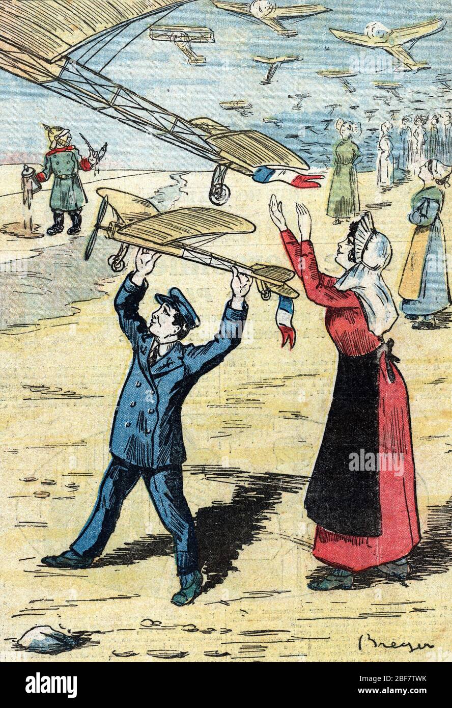 Essor de l'Aviation : Souscription nationale pour l'Aviation militaire francaise (sviluppo dell'aviazione militare francese) Illustration tiree de 'le p Foto Stock
