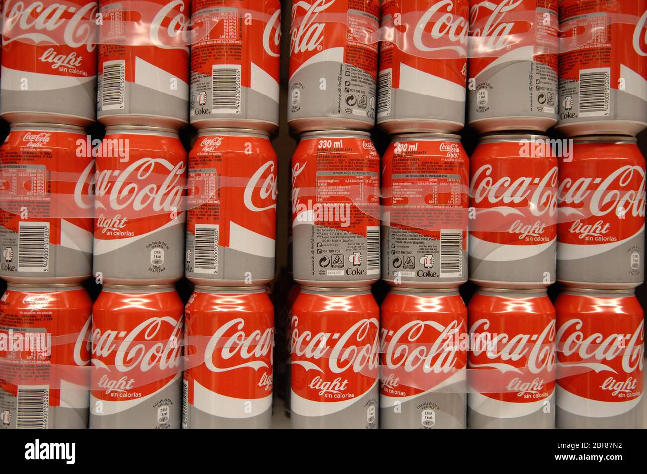 Lattine di Coca Cola,coke,soda Foto Stock