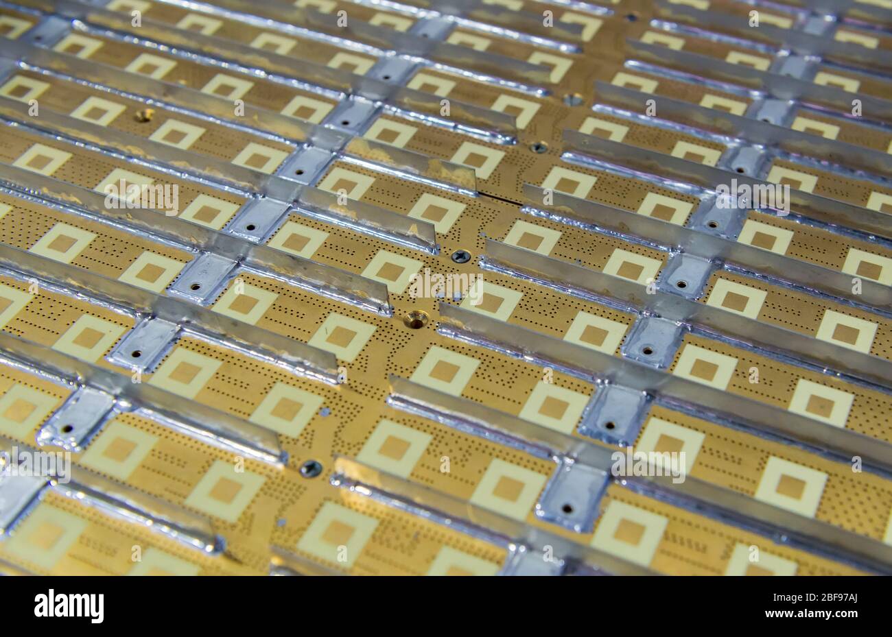Sfondo Technogenic - attivo sottoposto a scansione elettronica array vista anteriore x-gamma Foto Stock