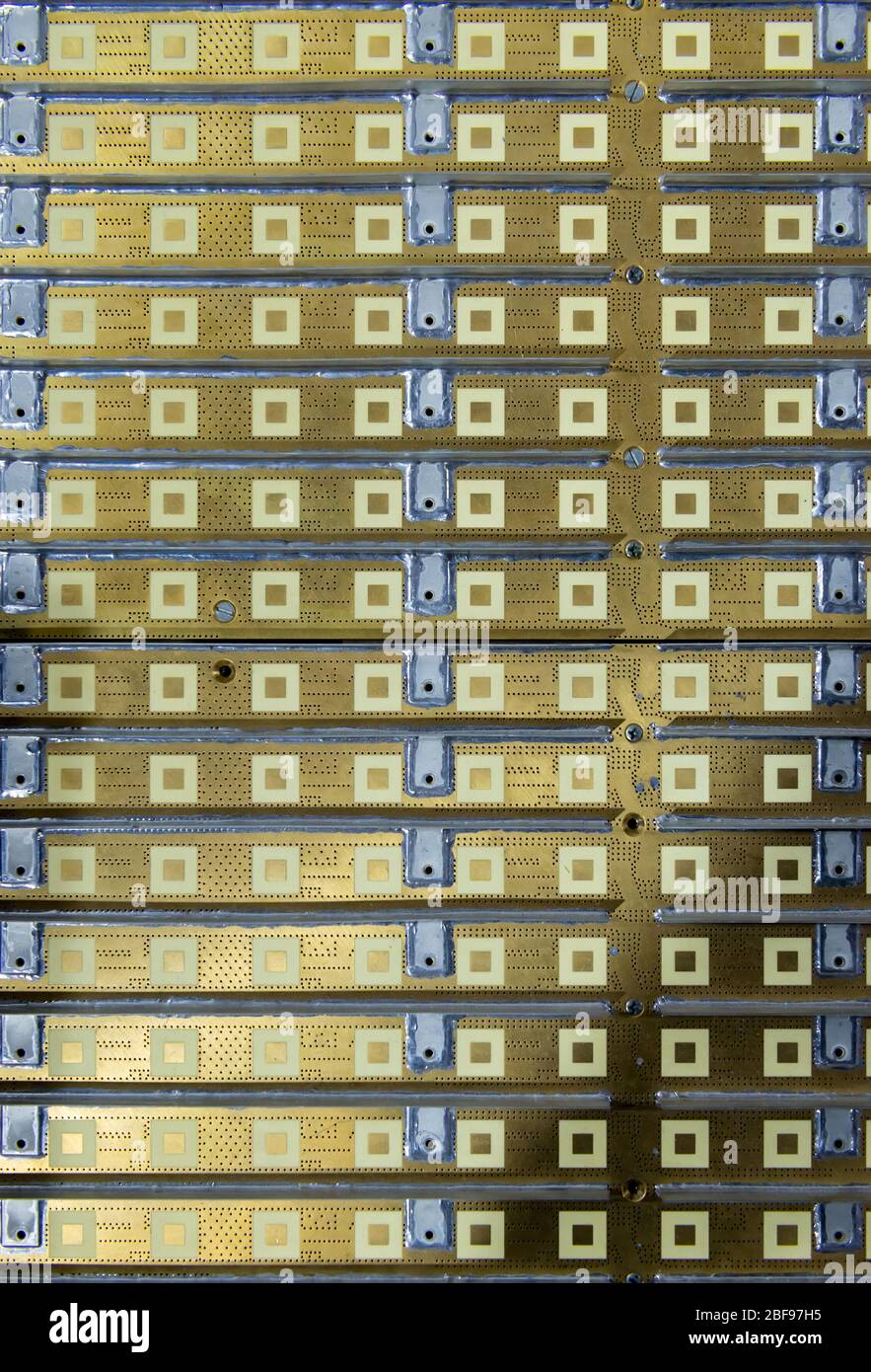 Sfondo Technogenic - attivo sottoposto a scansione elettronica array vista anteriore x-gamma Foto Stock