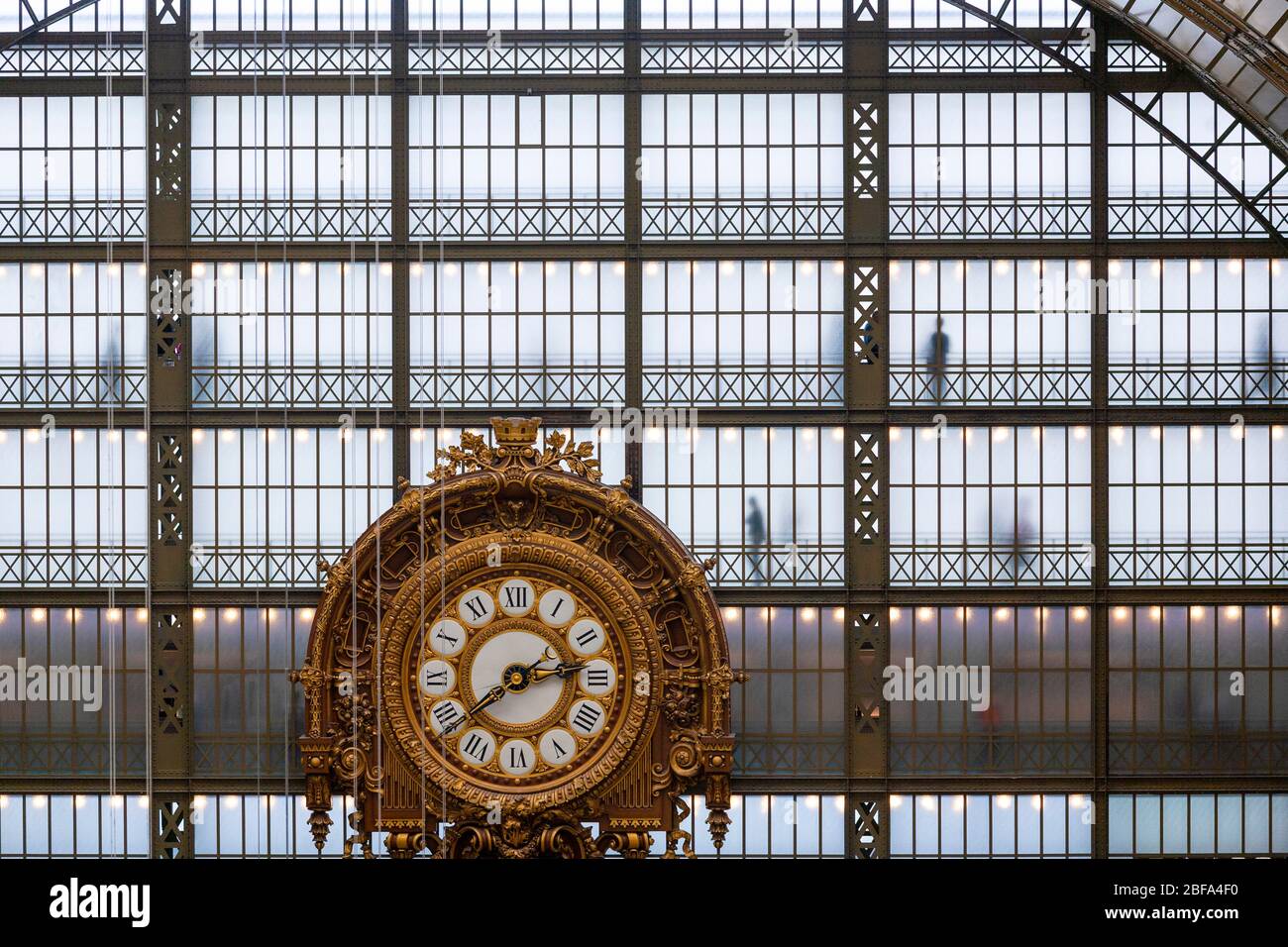 Musee d'Orsay interno, vista in elevazione, Parigi, Francia Foto Stock