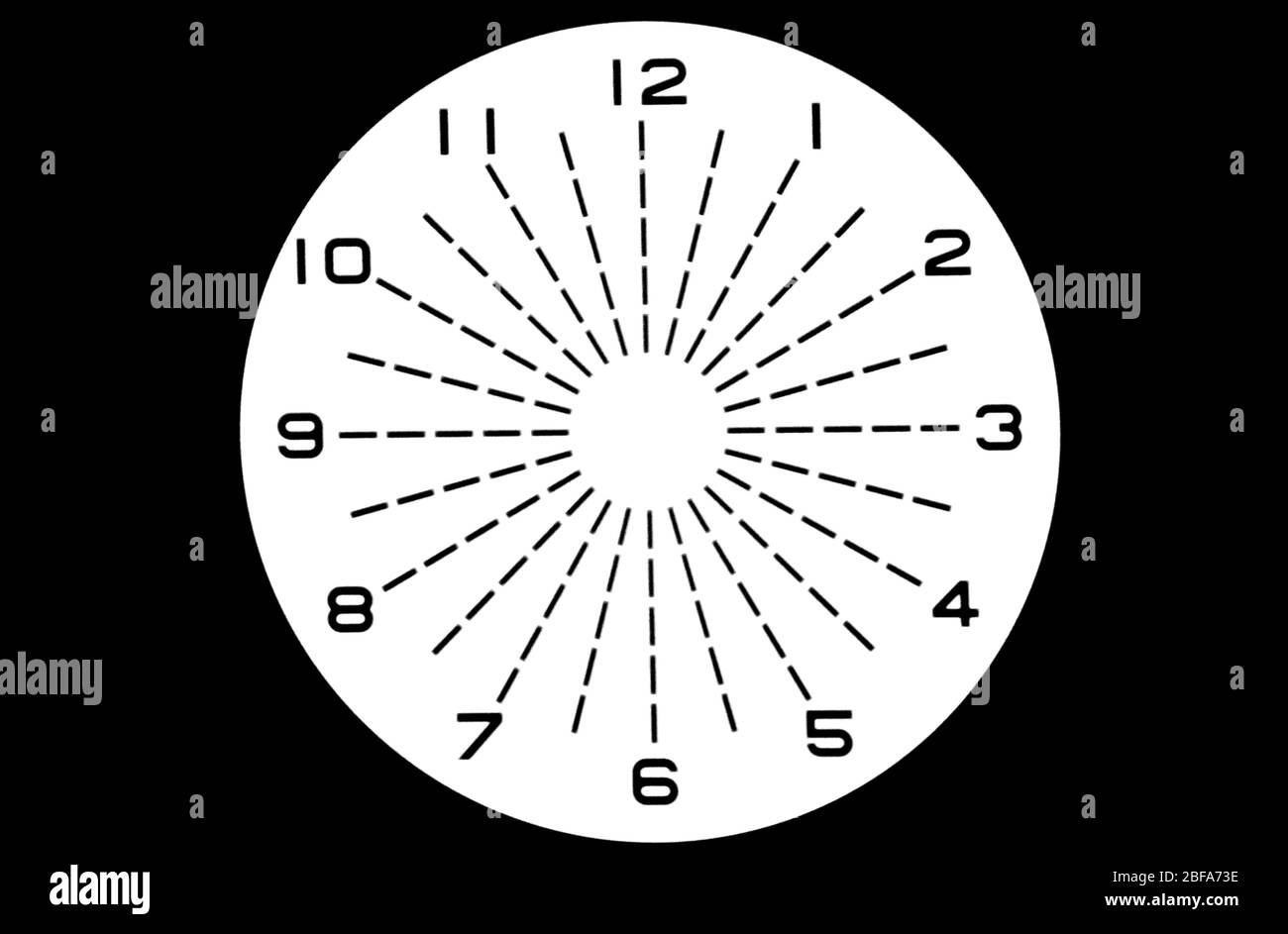 Una tabella di prova viene utilizzata per controllare l'acuità visiva del paziente durante un esame di optometria. I pazienti che non riescono a vedere chiaramente le caratteristiche possono avere una rifrazione Foto Stock