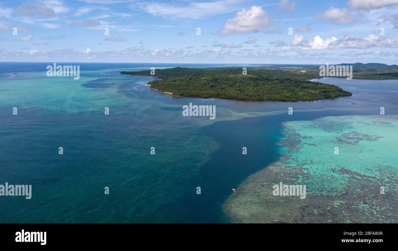 Strömungskanal und Lagune, Insel Yap, Yap Island, Südsee, Pazifik, Ozeanien Foto Stock