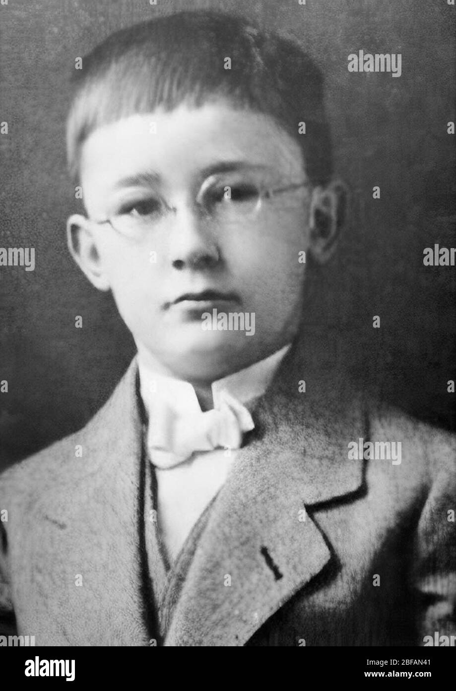 Ritratto di Heinrich Himmler come un bambino Foto Stock