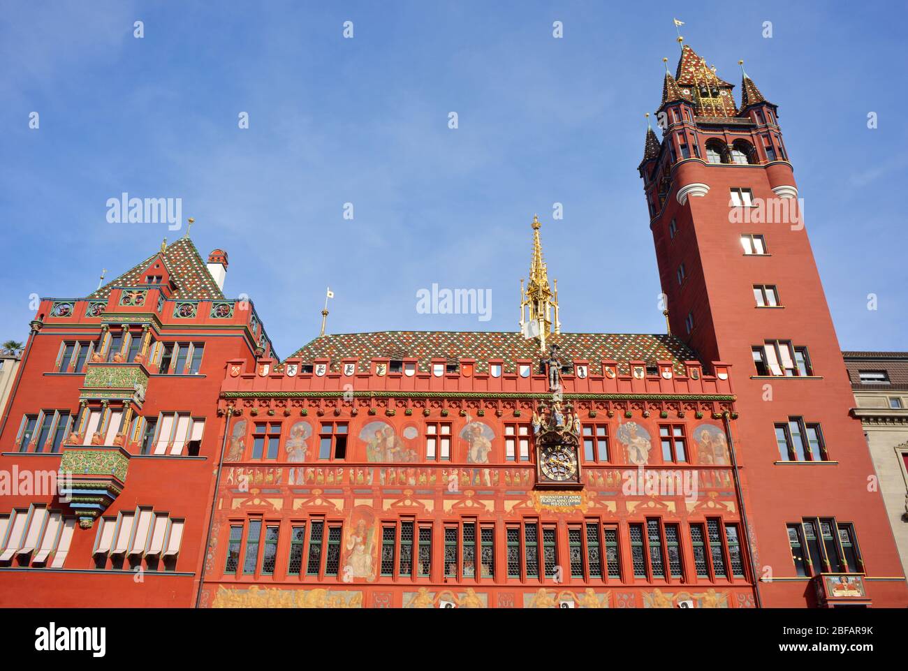 Municipio storico a Basilea Svizzera Foto Stock