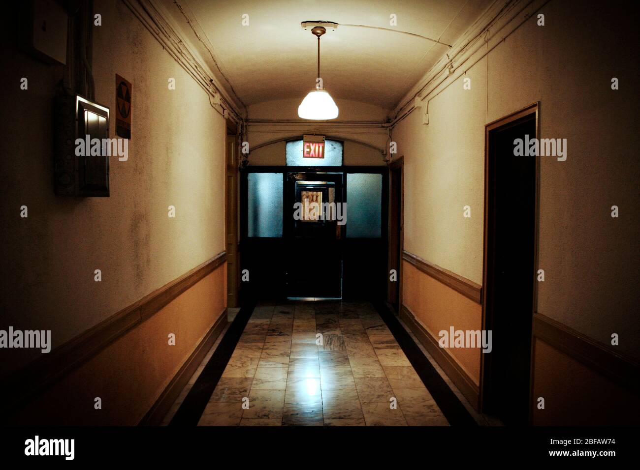 Interni del famoso Chelsea Hotel, Manhattan, New York City Foto Stock