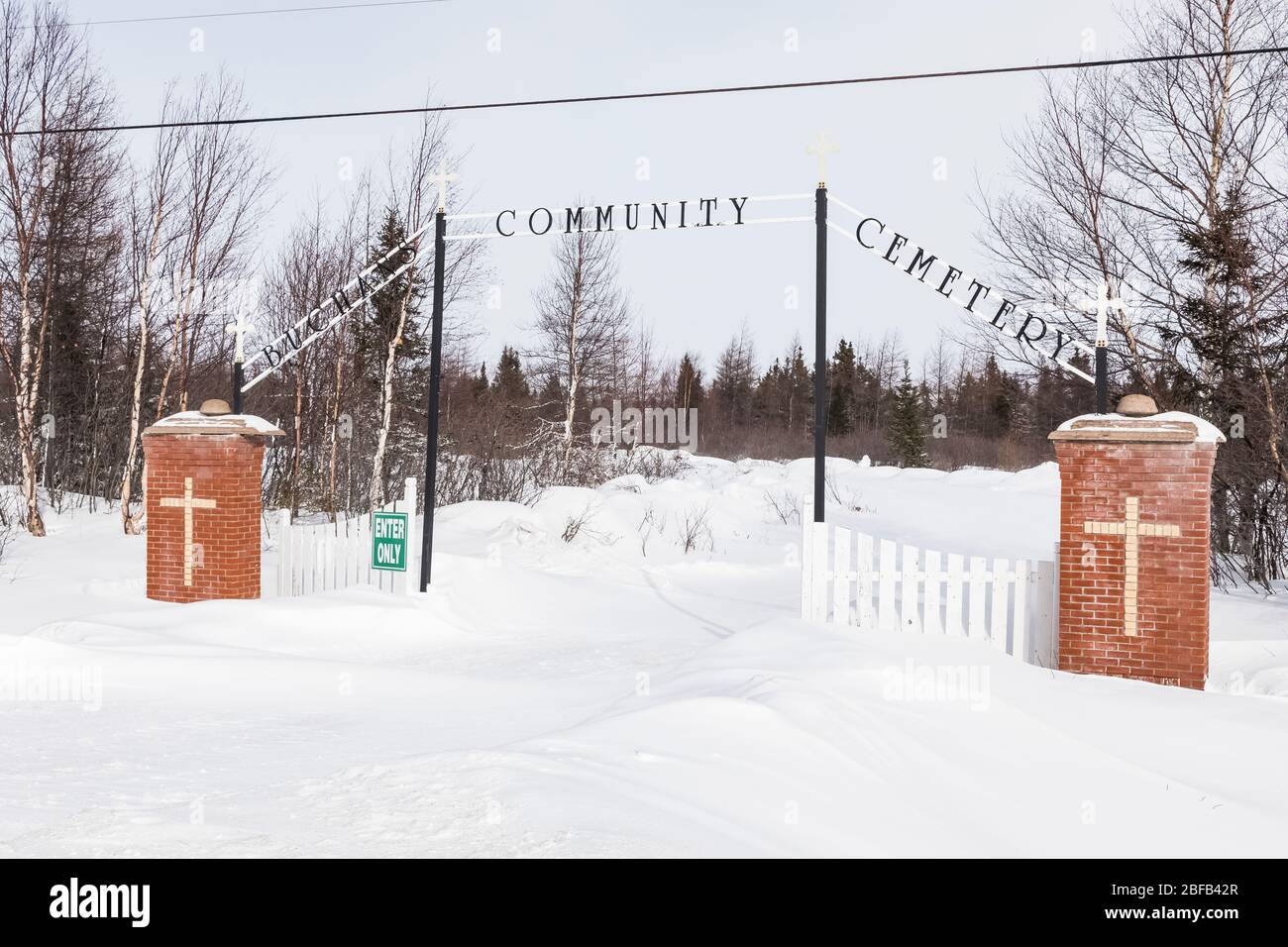 Il cimitero della comunità di Buchans a Buchans, Terranova, Canada Foto Stock