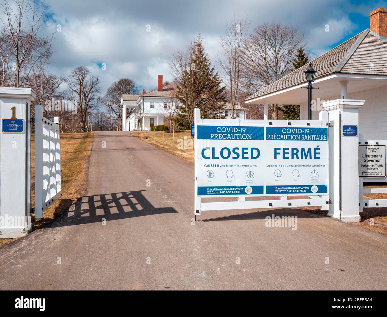 La Casa del Governo dell'Isola del Principe Edoardo è chiusa al pubblico a causa del coronavirus Foto Stock