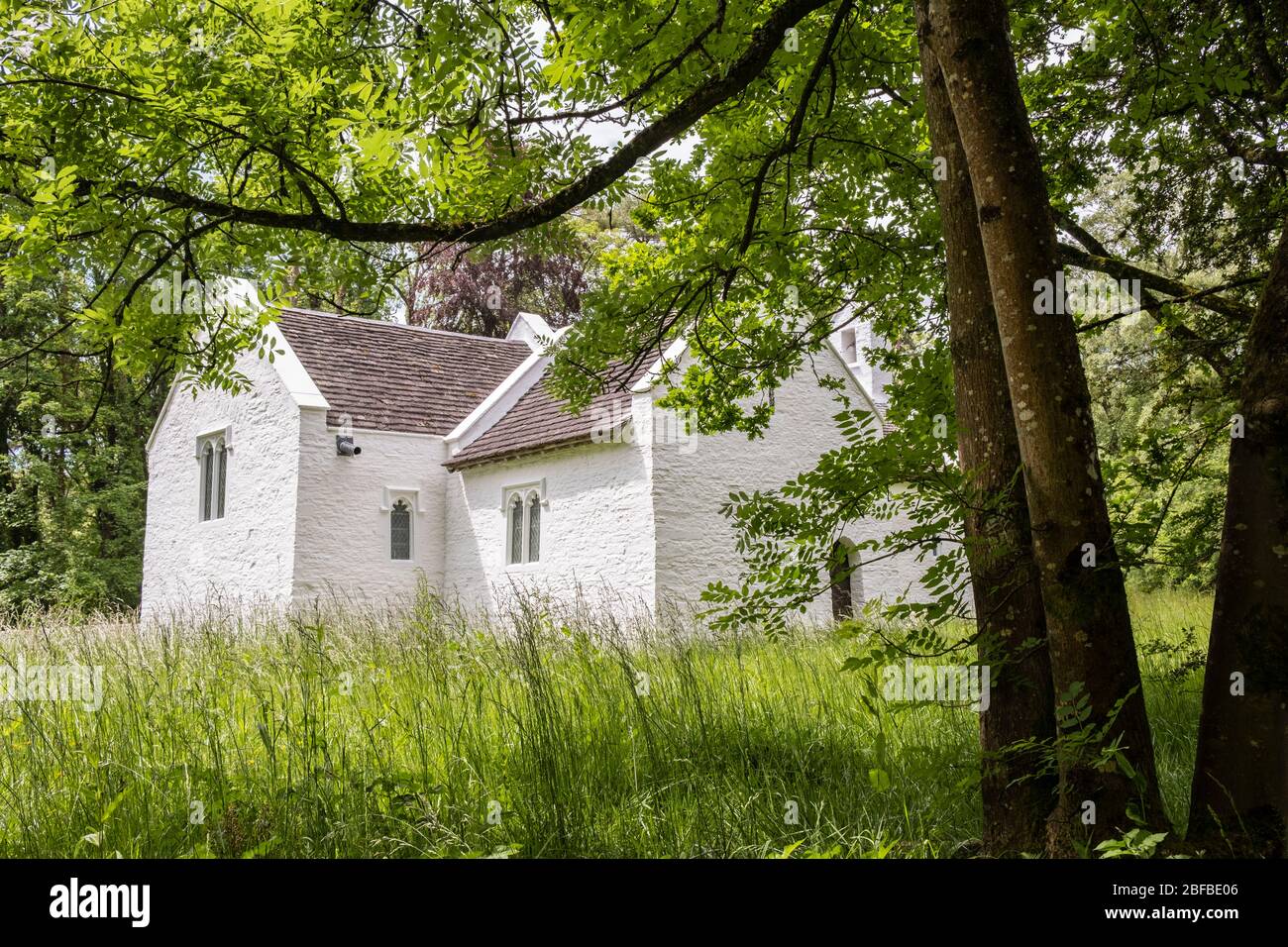 Chiesa di St Teilo al St Fagans National Museum of History, Cardiff, Galles, GB, UK Foto Stock