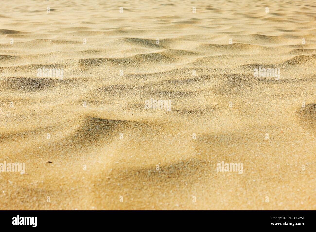 Sabbia di mare ondulato sulla spiaggia - sfondo astratto naturale. DOF poco profondo! Foto Stock