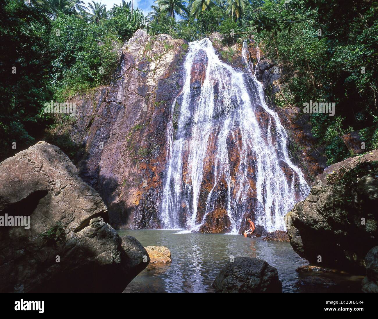 Cascate di Namuang, Na Mueang, Koh Samui, provincia di Surat Thani, Regno di Thailandia Foto Stock