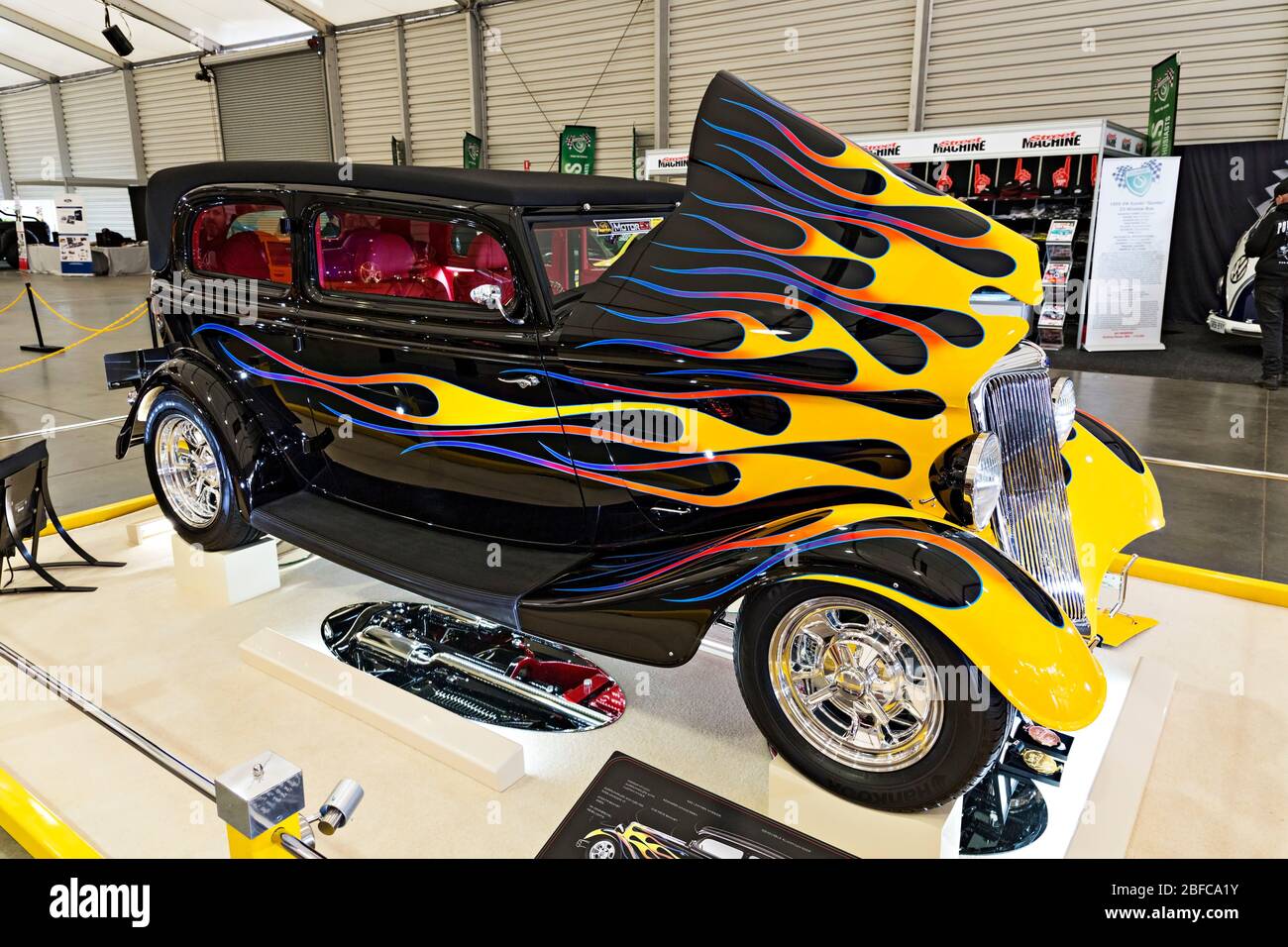 Automobili / American Made 1934 Ford Tudor C400 esposto al Motor Show a Melbourne Victoria Australia. Foto Stock