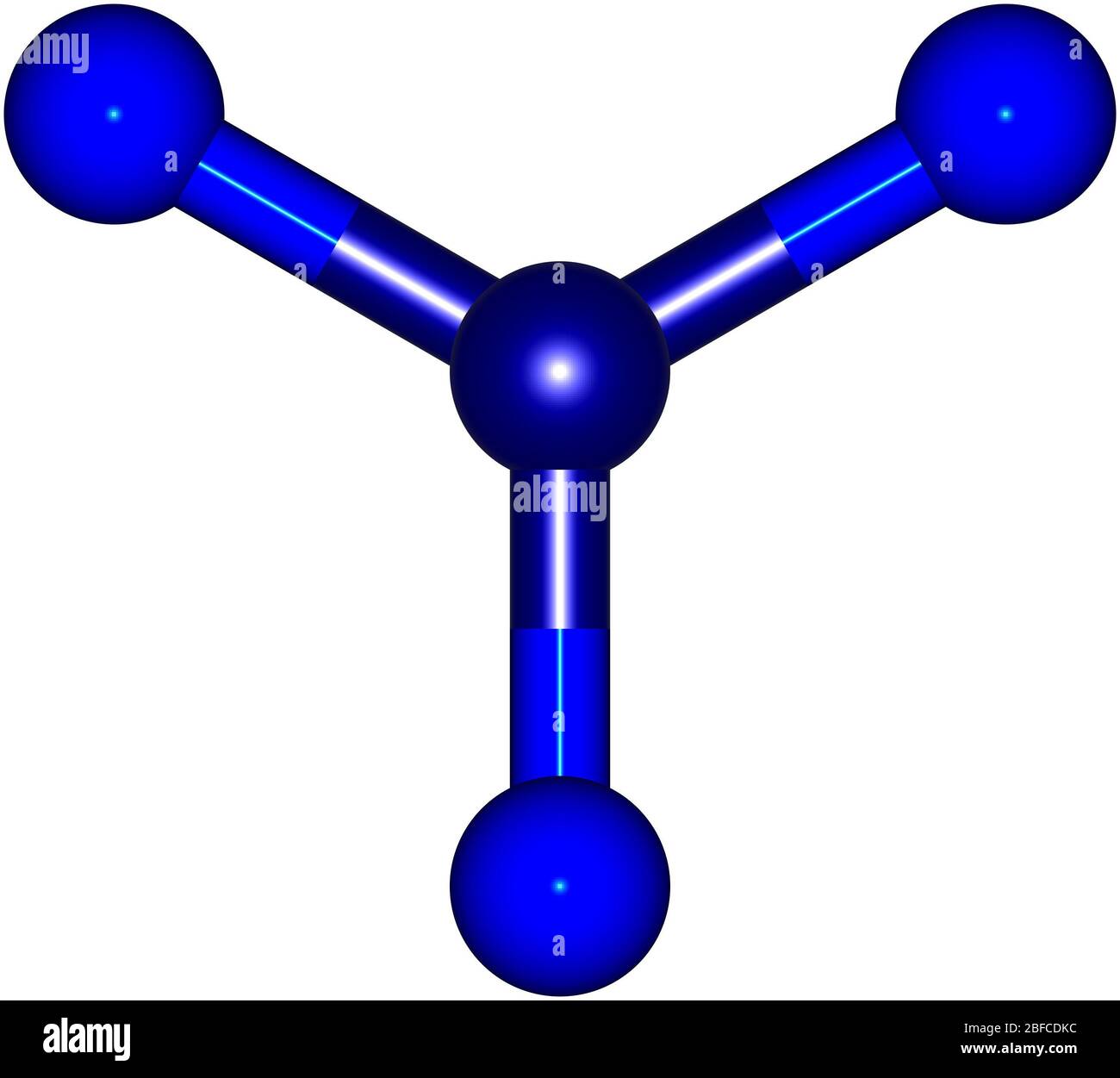 Il trifluoruro di boro è il composto inorganico di formula BF3. Questo gas tossico pungente incolore forma fumi bianchi nell'aria umida Foto Stock