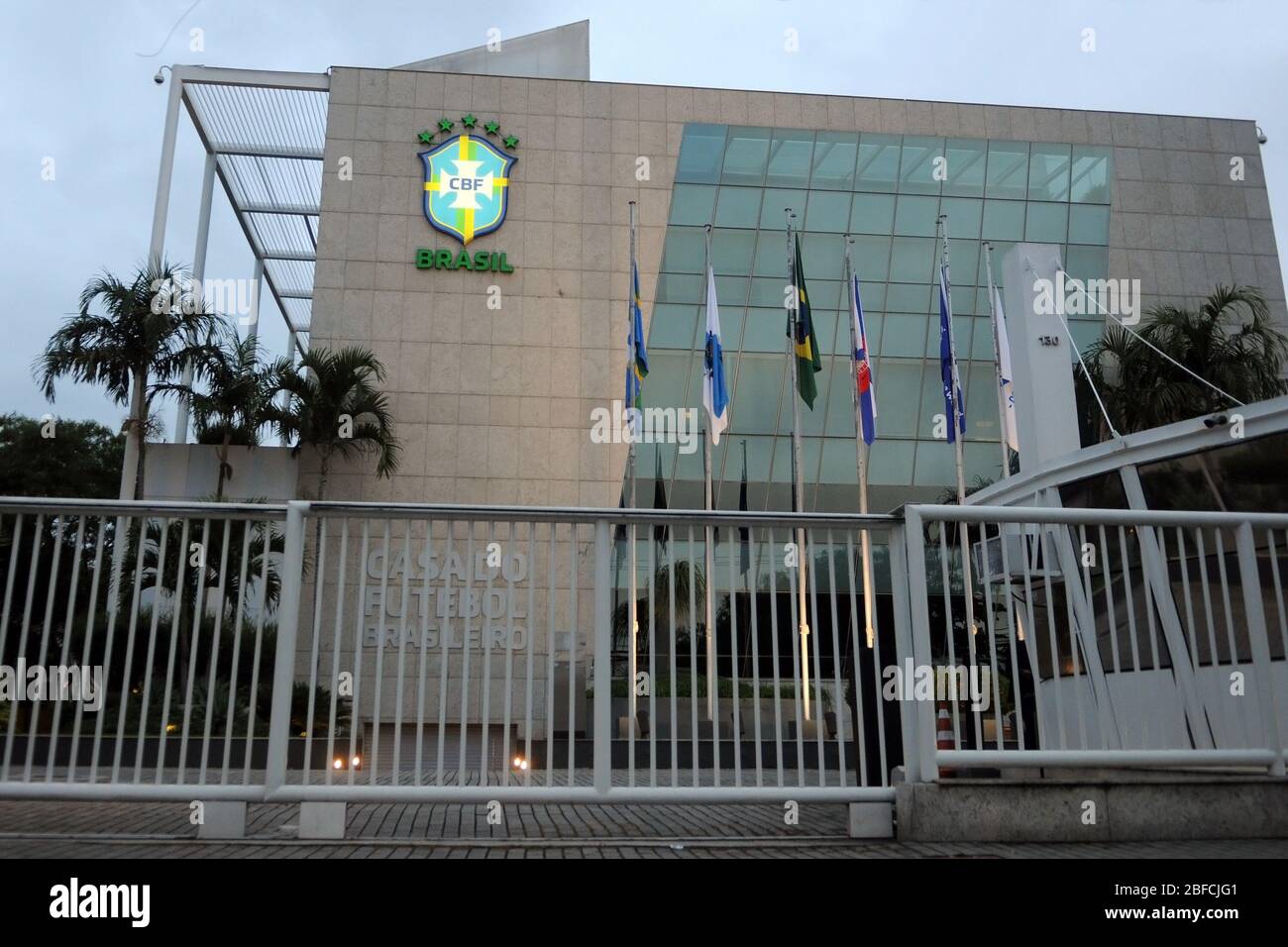 Rio de Janeiro, Brasile, 17 aprile 2020. Sede centrale CBF. La Confederazione di calcio brasiliana è la più alta entità di calcio in Brasile, situata in Foto Stock