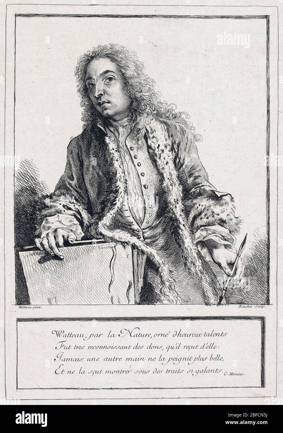 JEAN-ANTOINE Watteau (1684-1721) pittore francese in stile barocco Foto Stock