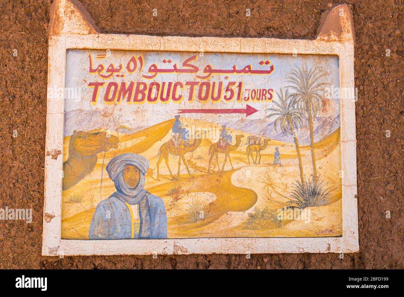 indicazioni per tombouctou, marocco Foto Stock