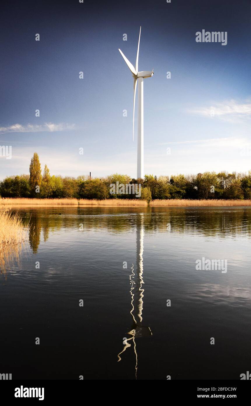 turbina eolica, energia verde Foto Stock