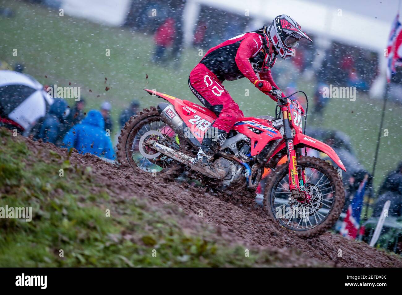 tim gajer (slo) team hrc durante MXGP di Gran Bretagna, winchester, Italia, 01 Mar 2020, Motors Motocross Foto Stock