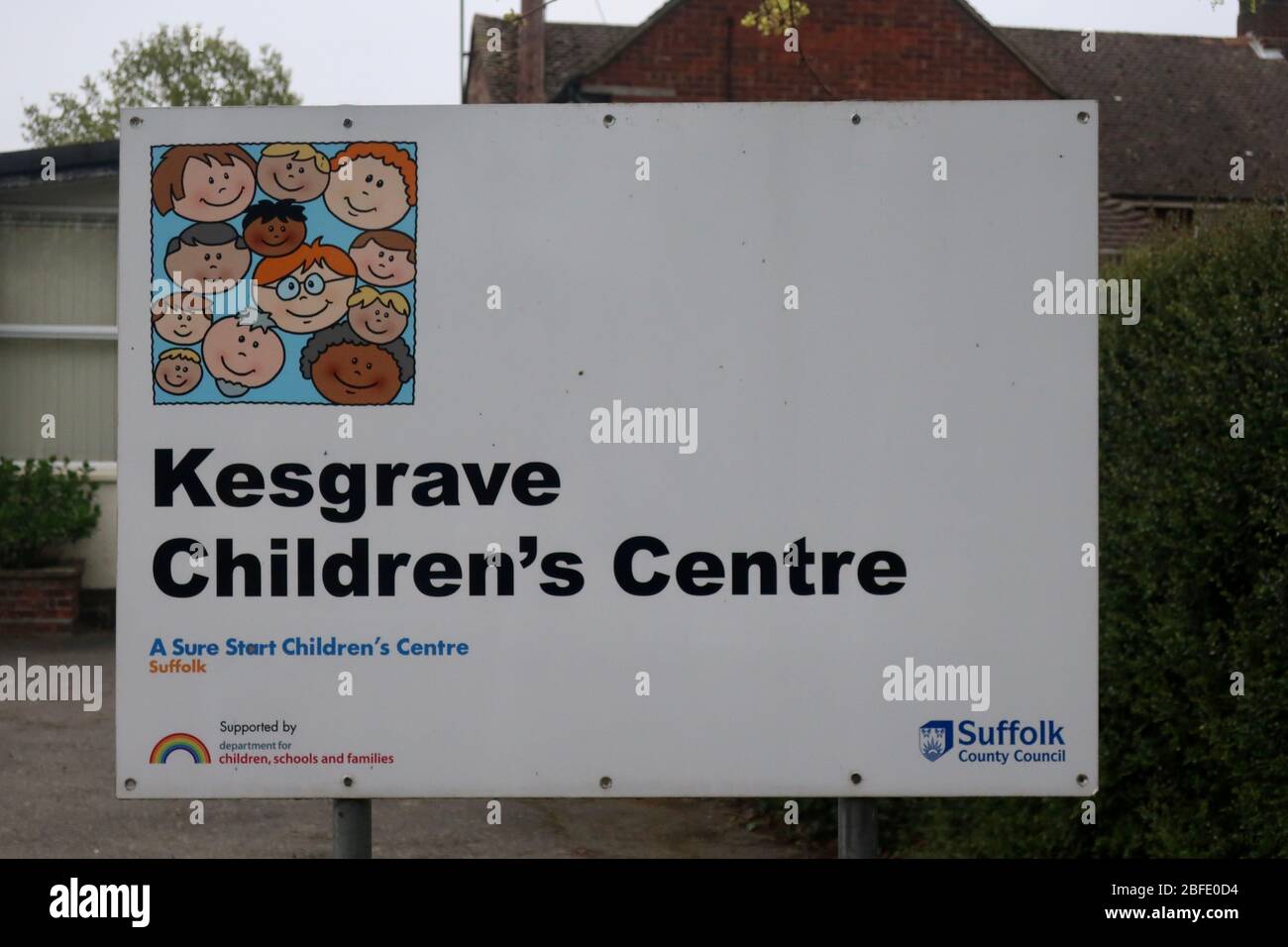 Kesgrave, Suffolk, Regno Unito - 18 aprile 2020: Centro per bambini, Bell Lane. Foto Stock