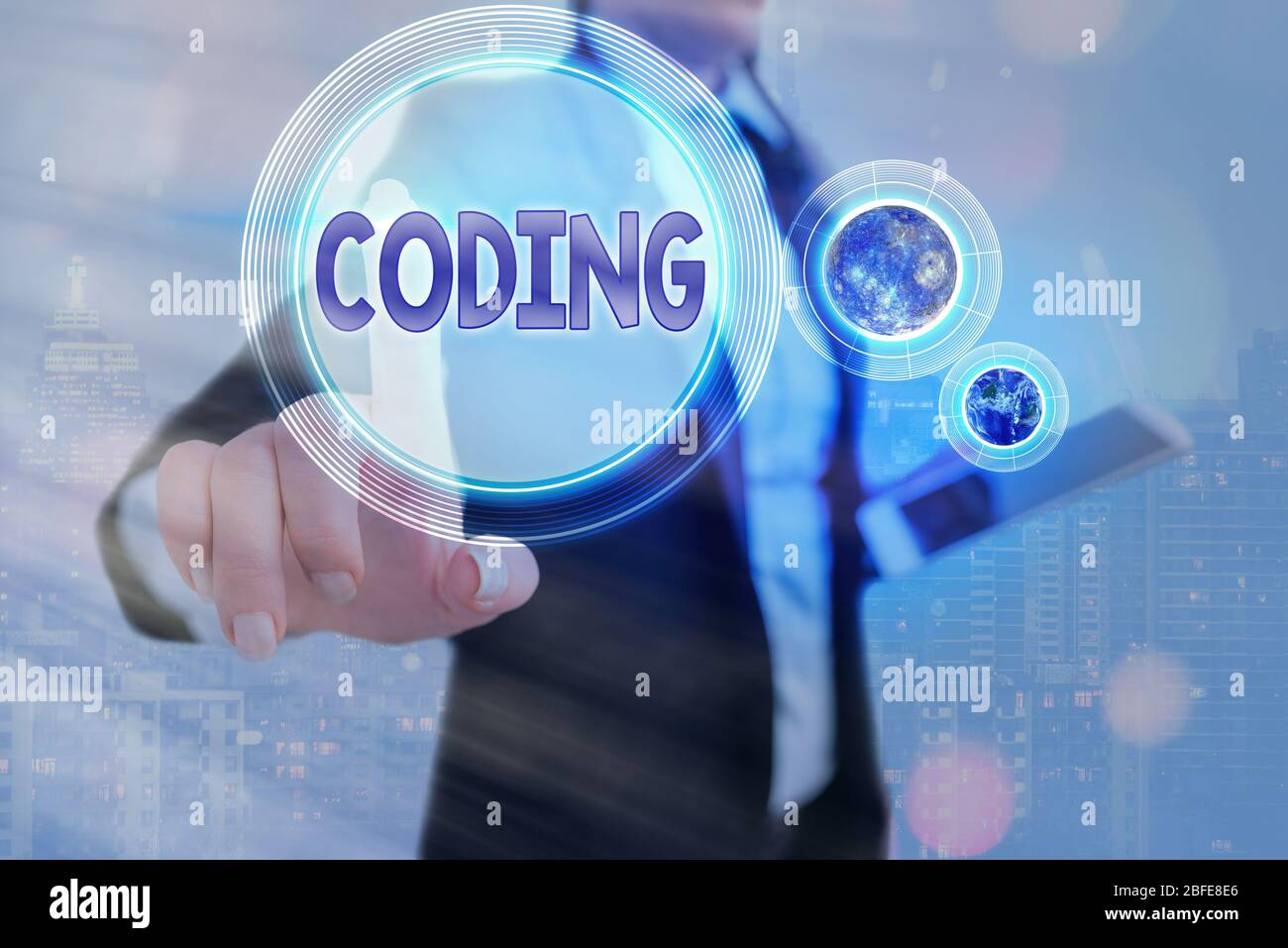 Nota di scrittura che mostra la codifica. Concetto di business per l'assegnazione di codice a qualcosa per gli elementi di identificazione di classificazione di questa immagine fornita da NA Foto Stock