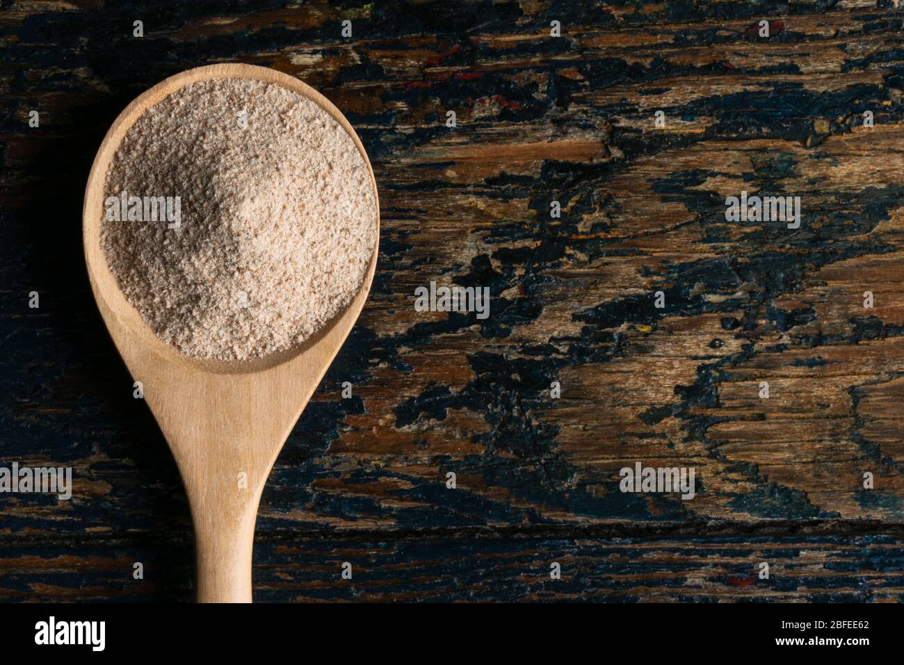 Psyllium Husuk su una ciotola Foto Stock