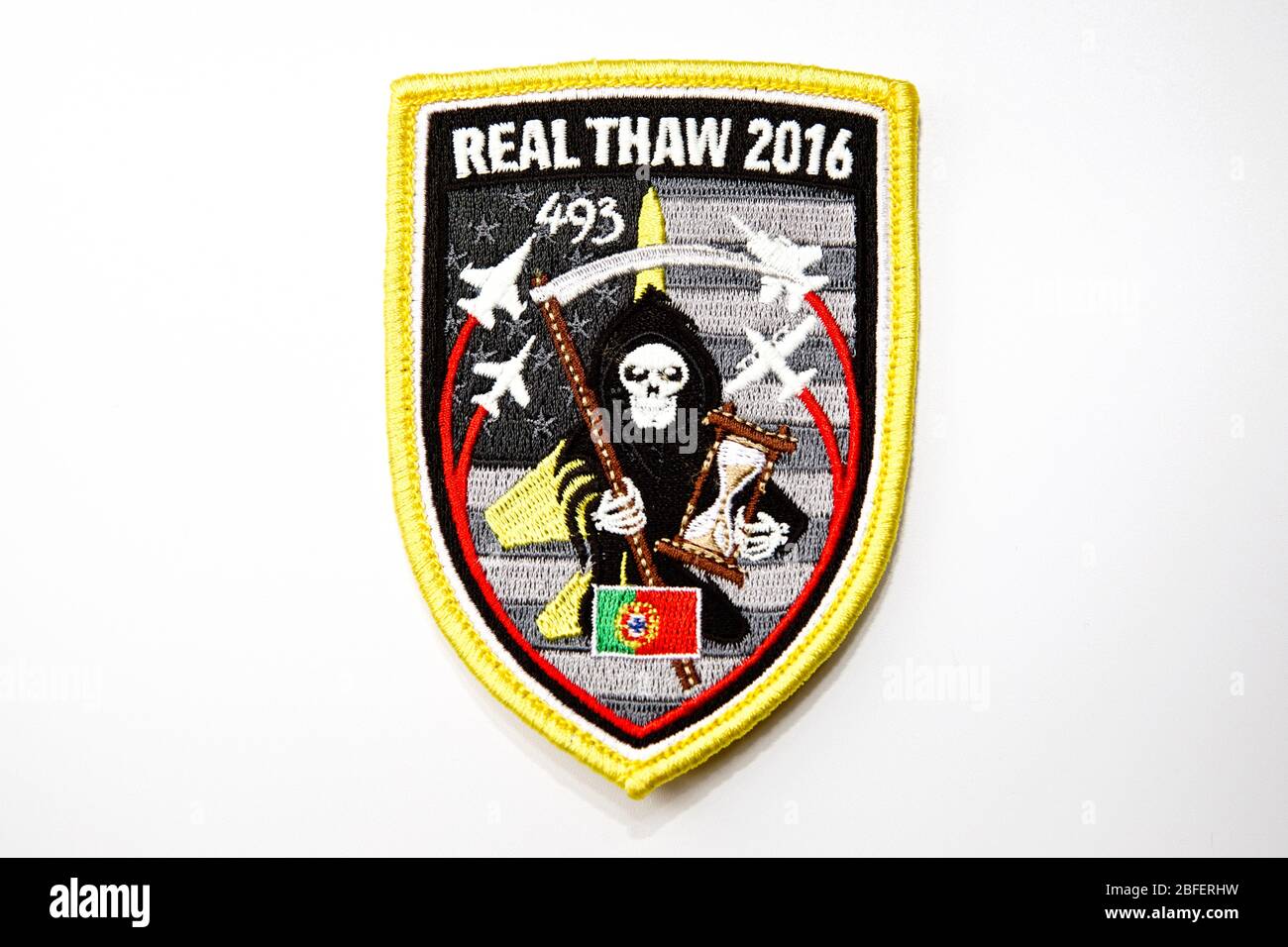 493esima prova di combattimento Squadron Real Thaw 2016 Patch Foto Stock