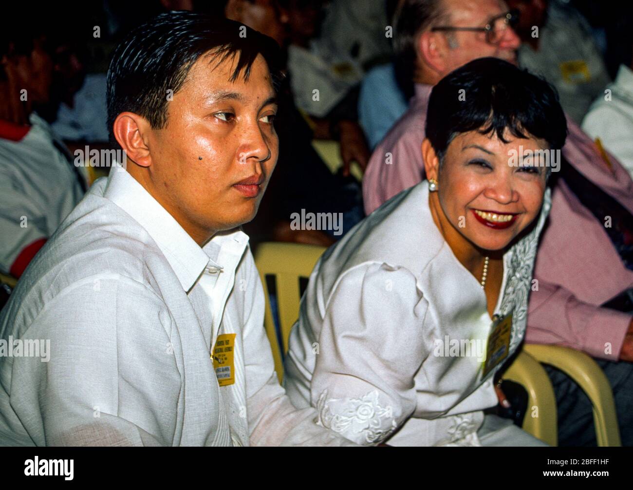 Lilia Clemente, Clemente Capital, riunione del Presidente, Mindanao, Filippine, marzo 1996 Foto Stock